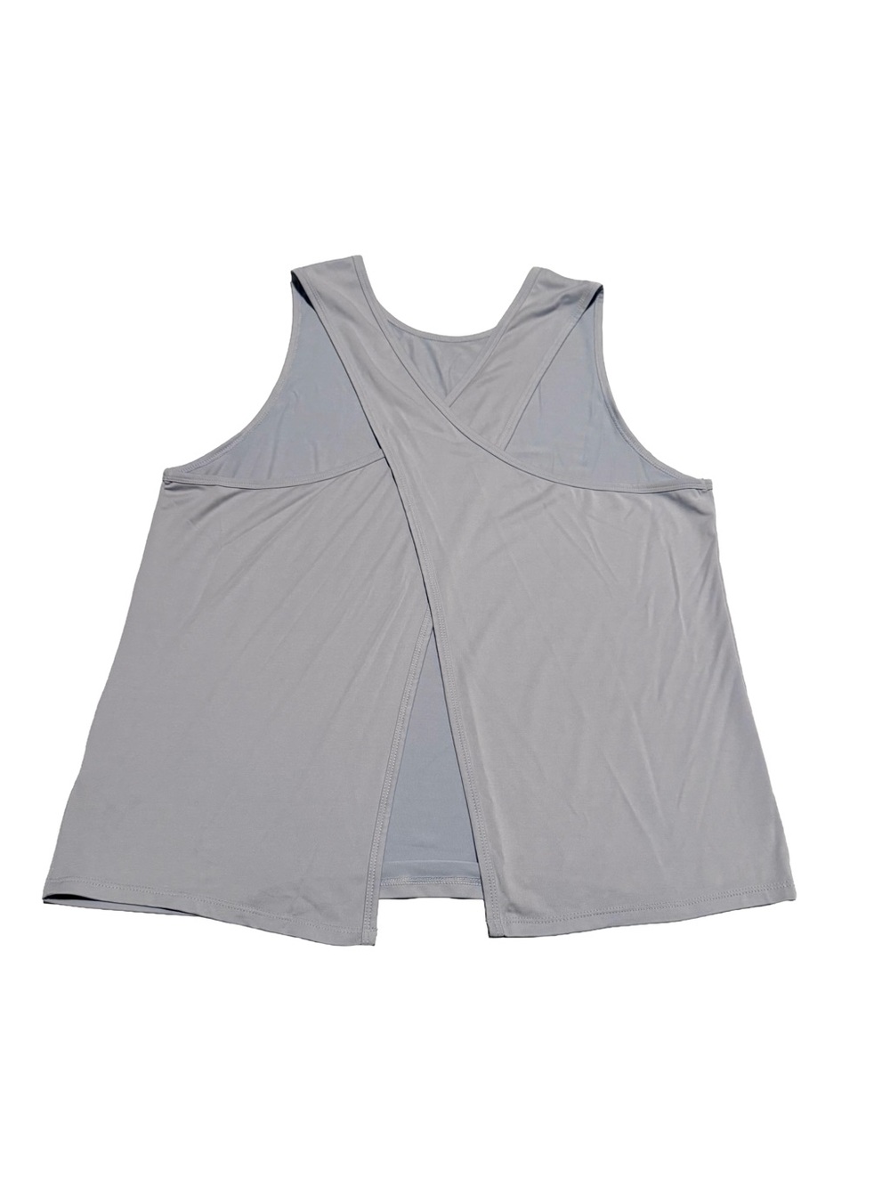 Women’s Sleeveless Crossover Back Tank Top - Lilac/light purple Large